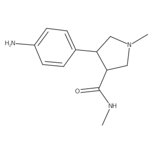 4-(4-Aminophenyl)-N,1-dimethylpyrrolidine-3-carboxamide结构式