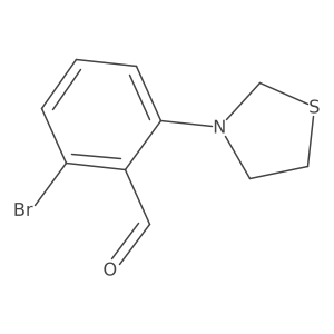2-Bromo-6-(thiazolidin-3-yl)benzaldehyde结构式