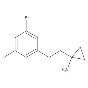 1-[2-(3-Bromo-5-methylphenyl)ethyl]cyclopropan-1-amine结构式