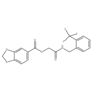 ({[2-(Trifluoromethyl)phenyl]methyl}carbamoyl)methyl 2H-1,3-benzodioxole-5-carboxylate Structure