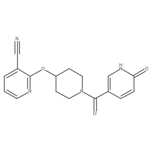 2-((1-(6-Oxo-1,6-dihydropyridine-3-carbonyl)piperidin-4-yl)oxy)nicotinonitrile Structure