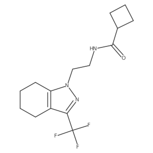 N-{2-[3-(trifluoromethyl)-4,5,6,7-tetrahydro-1H-indazol-1-yl]ethyl}cyclobutanecarboxamide Structure