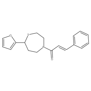 (E)-1-(7-(furan-2-yl)-1,4-thiazepan-4-yl)-3-phenylprop-2-en-1-one Structure