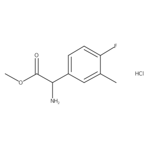 Methyl 2-amino-2-(4-fluoro-3-methylphenyl)acetate hydrochloride结构式