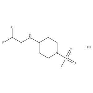 N-(2,2-difluoroethyl)-1-methanesulfonylpiperidin-4-amine hydrochloride Structure