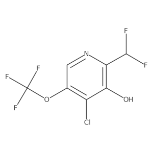4-Chloro-2-(difluoromethyl)-5-(trifluoromethoxy)pyridin-3-ol Structure