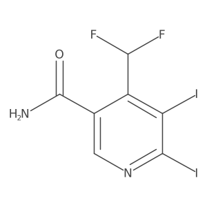 4-(Difluoromethyl)-5,6-diiodonicotinamide Structure