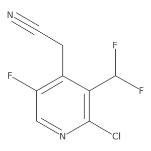 2-(2-Chloro-3-(difluoromethyl)-5-fluoropyridin-4-yl)acetonitrile Structure