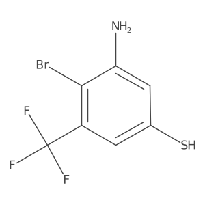 Benzenethiol, 3-amino-4-bromo-5-(trifluoromethyl)-结构式