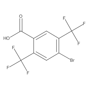 4-Bromo-2,5-bis(trifluoromethyl)benzoic acid结构式