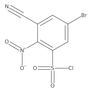 5-Bromo-3-cyano-2-nitrobenzenesulfonyl chloride Structure