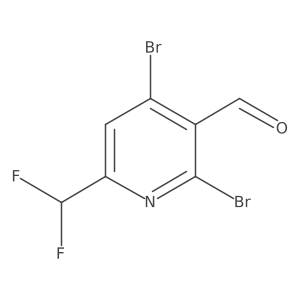 2,4-Dibromo-6-(difluoromethyl)nicotinaldehyde Structure