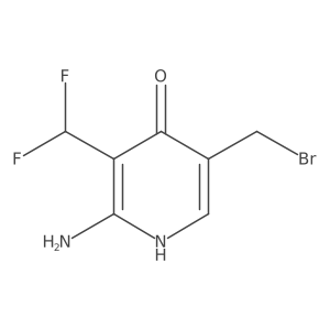 2-Amino-5-(bromomethyl)-3-(difluoromethyl)pyridin-4-ol Structure