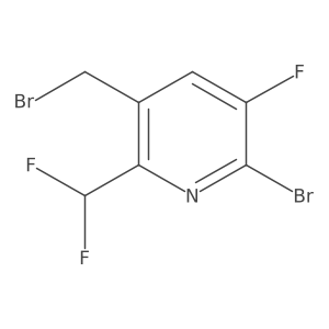 2-Bromo-5-(bromomethyl)-6-(difluoromethyl)-3-fluoropyridine结构式