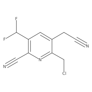 2-(Chloromethyl)-6-cyano-5-(difluoromethyl)pyridine-3-acetonitrile结构式