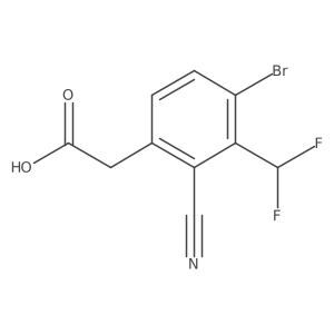 2-[4-Bromo-2-cyano-3-(difluoromethyl)phenyl]acetic acid Structure