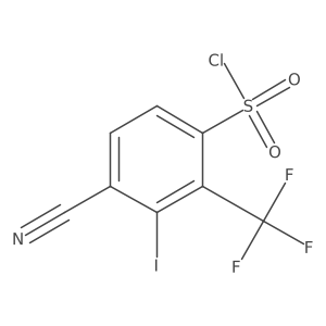 4-Cyano-3-iodo-2-(trifluoromethyl)benzenesulfonyl chloride结构式