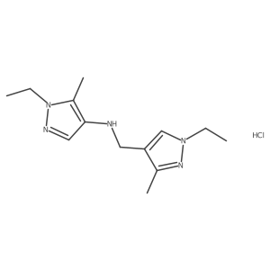 1-ethyl-N-[(1-ethyl-3-methylpyrazol-4-yl)methyl]-5-methylpyrazol-4-amine;hydrochloride结构式