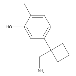 5-[1-(Aminomethyl)cyclobutyl]-2-methylphenol Structure