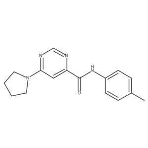 6-(pyrrolidin-1-yl)-N-(p-tolyl)pyrimidine-4-carboxamide结构式