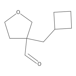 3-(Cyclobutylmethyl)oxolane-3-carbaldehyde结构式