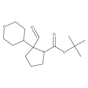 Tert-butyl 2-formyl-2-(oxan-4-yl)pyrrolidine-1-carboxylate Structure