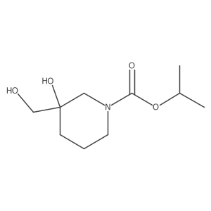 Propan-2-yl 3-hydroxy-3-(hydroxymethyl)piperidine-1-carboxylate结构式