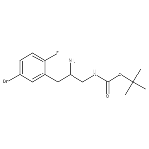 tert-butyl N-[2-amino-3-(5-bromo-2-fluorophenyl)propyl]carbamate Structure