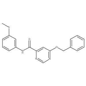 6-(benzyloxy)-N-(3-(methylthio)phenyl)pyrimidine-4-carboxamide结构式