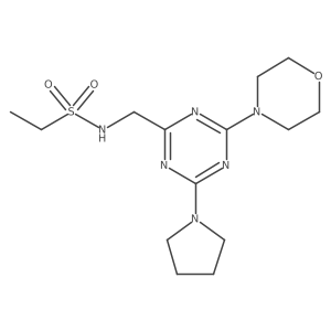 N-((4-morpholino-6-(pyrrolidin-1-yl)-1,3,5-triazin-2-yl)methyl)ethanesulfonamide Structure