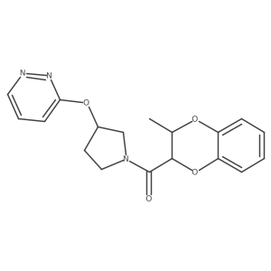 (3-Methyl-2,3-dihydrobenzo[b][1,4]dioxin-2-yl)(3-(pyridazin-3-yloxy)pyrrolidin-1-yl)methanone Structure