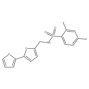 N-({[2,2'-bifuran]-5-yl}methyl)-4-fluoro-2-methylbenzene-1-sulfonamide结构式