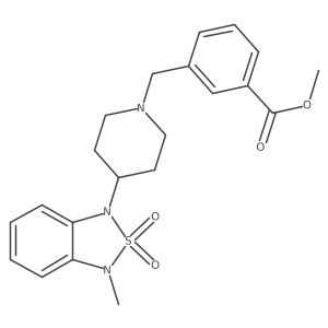 methyl 3-((4-(3-methyl-2,2-dioxidobenzo[c][1,2,5]thiadiazol-1(3H)-yl)piperidin-1-yl)methyl)benzoate Structure