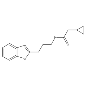 N-(3-(benzofuran-2-yl)propyl)-2-cyclopropylacetamide Structure