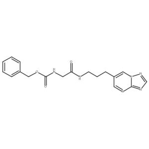 Benzyl (2-((3-([1,2,4]triazolo[1,5-a]pyrimidin-6-yl)propyl)amino)-2-oxoethyl)carbamate Structure