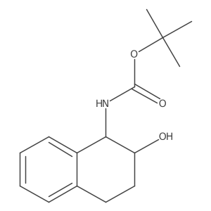 rac-tert-butyl N-[(1R,2S)-2-hydroxy-1,2,3,4-tetrahydronaphthalen-1-yl]carbamate结构式