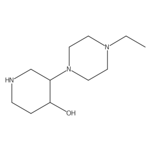 (3S,4S)-3-(4-Ethylpiperazin-1-yl)piperidin-4-ol结构式