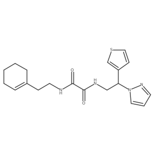 N'-[2-(cyclohex-1-en-1-yl)ethyl]-N-[2-(1H-pyrazol-1-yl)-2-(thiophen-3-yl)ethyl]ethanediamide Structure