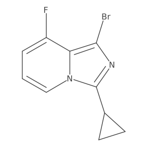 1-Bromo-3-cyclopropyl-8-fluoroimidazo[1,5-a]pyridine结构式