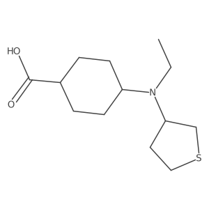 4-(Ethyl(tetrahydrothiophen-3-yl)amino)cyclohexane-1-carboxylic acid Structure