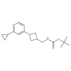 tert-butyl N-{[1-(6-cyclopropylpyrimidin-4-yl)azetidin-3-yl]methyl}carbamate结构式