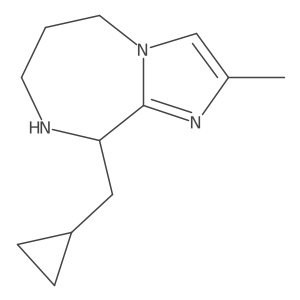 (9S)-9-(cyclopropylmethyl)-2-methyl-5H,6H,7H,8H,9H-imidazo[1,2-a][1,4]diazepine结构式