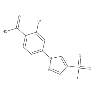 2-bromo-4-(4-methanesulfonyl-1H-pyrazol-1-yl)benzoic acid Structure