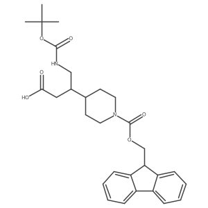 4-{[(tert-butoxy)carbonyl]amino}-3-(1-{[(9H-fluoren-9-yl)methoxy]carbonyl}piperidin-4-yl)butanoic acid Structure