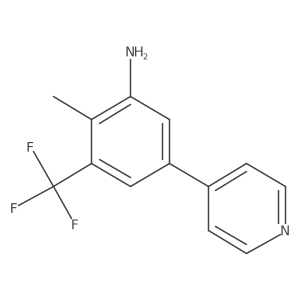 2-Methyl-5-(pyridin-4-yl)-3-(trifluoromethyl)aniline Structure