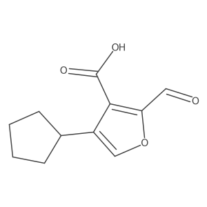 4-Cyclopentyl-2-formylfuran-3-carboxylic acid Structure