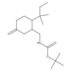 tert-butyl N-{[2-(2-methylbutan-2-yl)-5-oxocyclohexyl]methyl}carbamate结构式