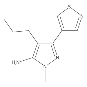 1-methyl-4-propyl-3-(1,2-thiazol-4-yl)-1H-pyrazol-5-amine结构式