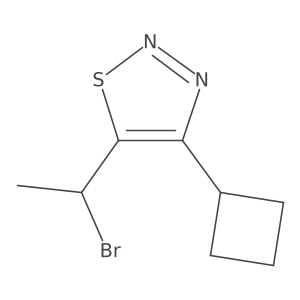 5-(1-Bromoethyl)-4-cyclobutyl-1,2,3-thiadiazole Structure