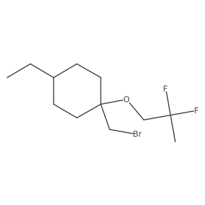1-(Bromomethyl)-1-(2,2-difluoropropoxy)-4-ethylcyclohexane结构式